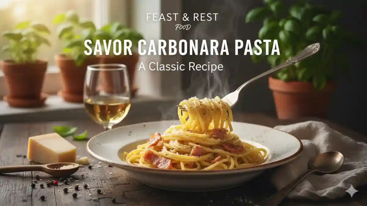 Savor Carbonara Pasta A Classic Recipe | Feast and Rest | Food