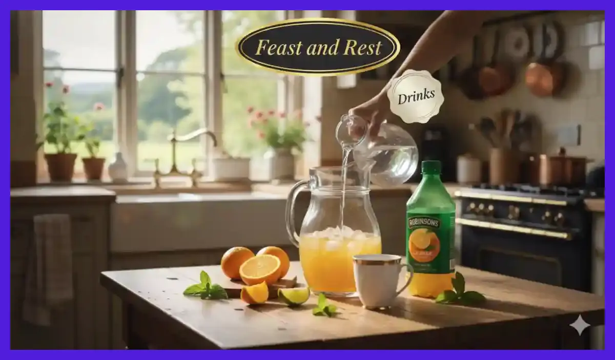 Robinsons Squash UK British Fruit Drink Tradition, | Feast and Rest | Drinks