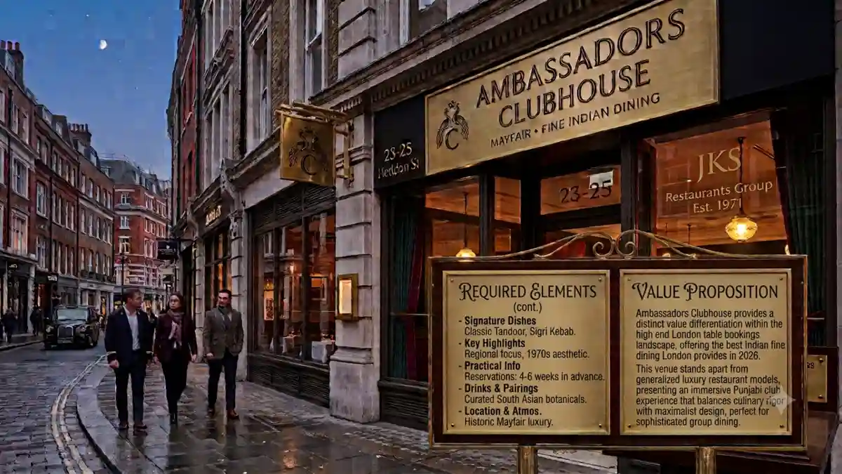 Best Indian Fine Dining London Inside Ambassadors Clubhouse